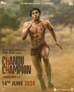 Chandu Champion movie character Kartik Aran is running