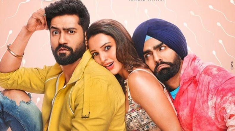 Bad Newz Movie characters Vicky Kaushal, Ammy Virk and Triptii Dimri 